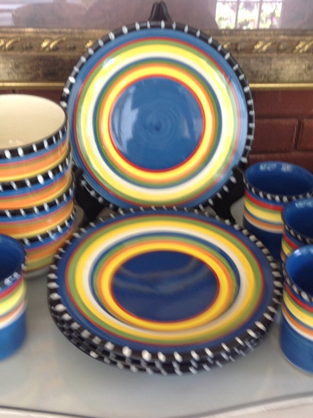 12 piece set of Gibson Dinnerware Hand Painted